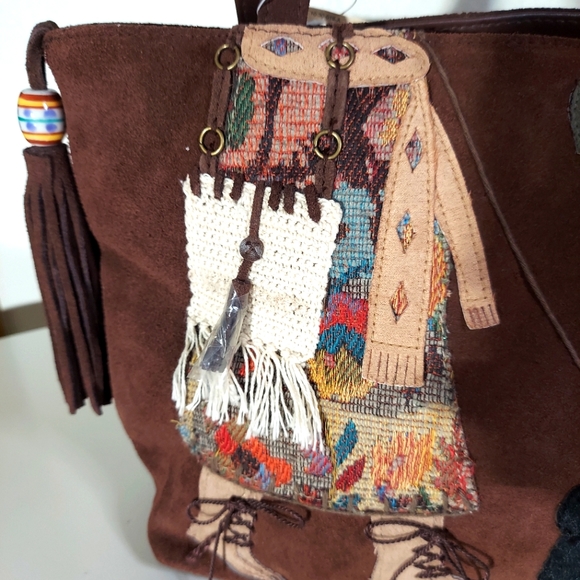 St. John's Bay Scottie Brown Leather Embellished Handheld Tote Bag - Picture 8 of 16